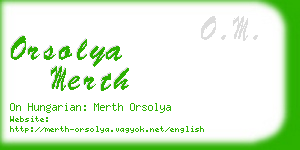 orsolya merth business card